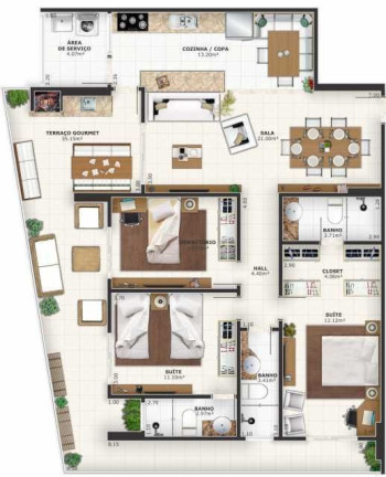 Imagem Apartamento com 2 Quartos à Venda, 92 m² em Vila Guilhermina - Praia Grande