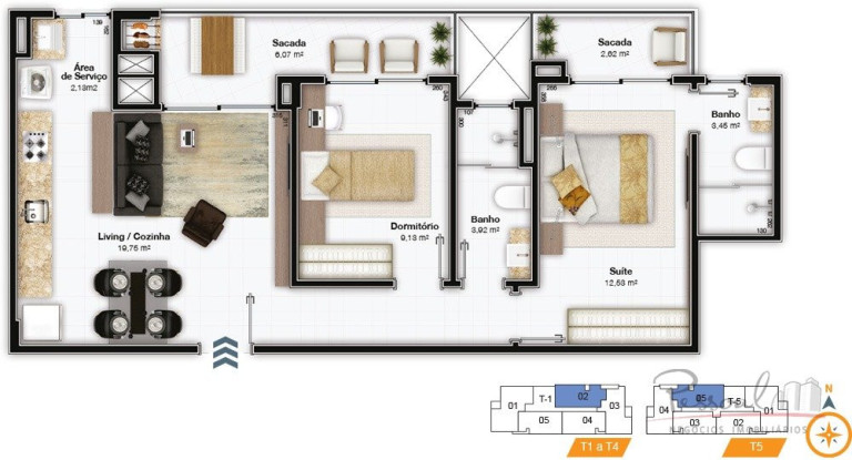 Foto do imóvel Apartamento com 2 Quartos à Venda, 106 m² em Itacorubi - Florianopolis