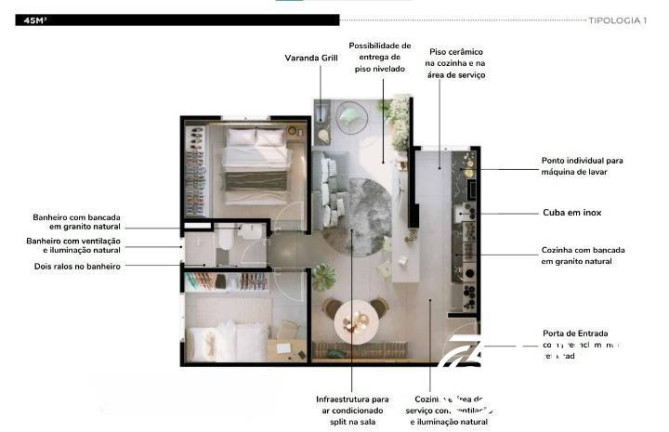 Imagem Apartamento com 2 Quartos à Venda, 45 m² em Santa Maria - Santo André Imagem Apartamento com 2 Quartos à Venda, 45 m² em Santa Maria - Santo André
