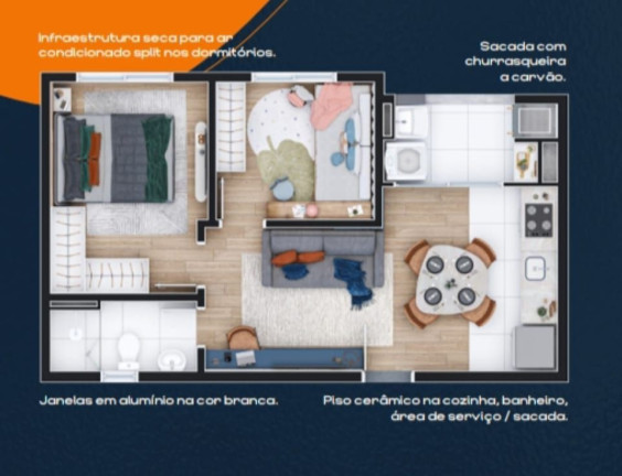 Imagem Apartamento com 2 Quartos à Venda, 60 m² em Prive Bois De Boulogne - Pinhais Imagem Apartamento com 2 Quartos à Venda, 60 m² em Prive Bois De Boulogne - Pinhais