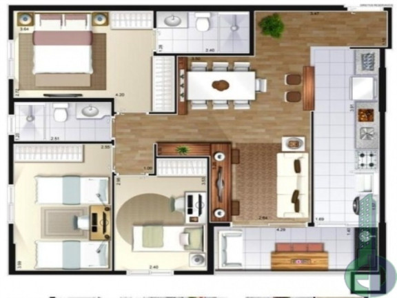 Imagem Imóvel com 3 Quartos à Venda, 85 m² em Santa Paula - Sao Caetano Do Sul Imagem Imóvel com 3 Quartos à Venda, 85 m² em Santa Paula - Sao Caetano Do Sul