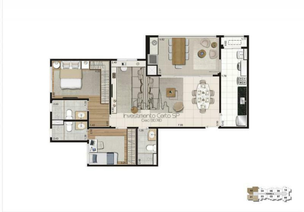 Imagem Apartamento com 3 Quartos à Venda, 67 m² em Mooca - São Paulo